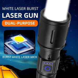 High Power XHP100 Upgrade White Laser LDE Flashlight USB Charging Zoom Aluminum Alloy Leadership Torch Best Camping Outdoor