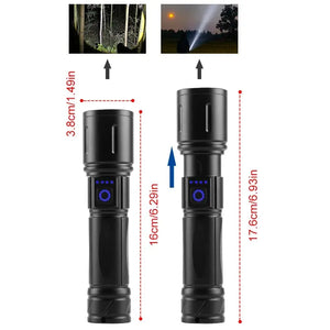 High Power XHP100 Upgrade White Laser LDE Flashlight USB Charging Zoom Aluminum Alloy Leadership Torch Best Camping Outdoor